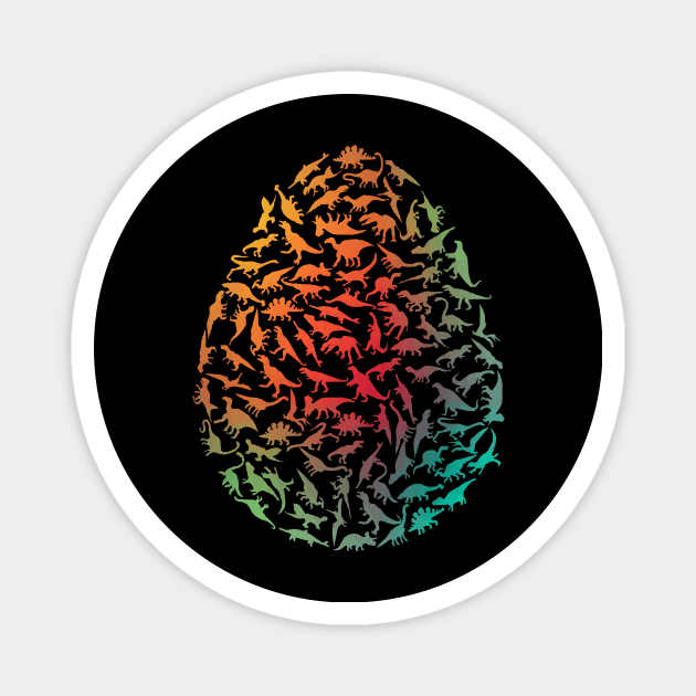Colourful Dinosaur Egg Magnet by Wild Geometric